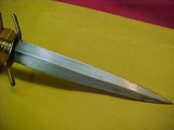 #0949 Unmarked Spearpoint Dagger, 6” blade with brass handguard - 5 of 7