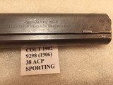 COLT Model 1902 Sporting 38 acp Early Auto - 8 of 15