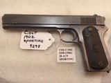 COLT Model 1902 Sporting 38 acp Early Auto - 1 of 15