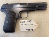 Colt 1903 Pocket Hammerless 32 acp NICE Type 1