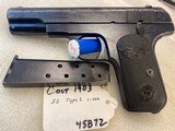 Colt 1903 Pocket Hammerless 32 acp NICE Type 1 - 11 of 12
