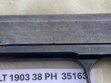 COLT Model 1903 Pocket Hammer 38 auto British marked - 11 of 13