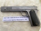 COLT Model 1900 38 auto BRITISH Shipped mfg'd 1902 - 1 of 12