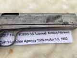 COLT Model 1900 38 auto BRITISH Shipped mfg'd 1902 - 3 of 12
