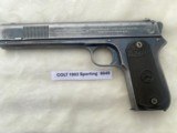 COLT 1902 38 acp auto rare and NICE Original Sporting model - 1 of 15