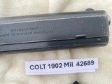 COLT 1902 MILITARY 38 acp auto Original Very Nice - 4 of 14