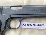 COLT 1902 MILITARY 38 acp auto Original Very Nice - 11 of 14