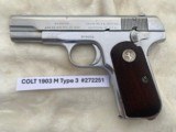 COLT 1903 Pocket Hammerless Type 3 Model M Nickel Matching - 2 of 15