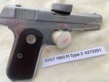 COLT 1903 Pocket Hammerless Type 3 Model M Nickel Matching - 8 of 15