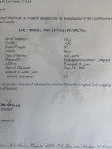 COLT 1905 45 acp with Letter - 11 of 14