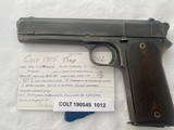 COLT 1905 45 acp with Letter - 1 of 14