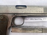 COLT 1902 SPORTING 38 auto from 1903 - 9 of 12 COLT 1902 SPORTING 38 auto from 1903 - 9 of 12