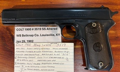 COLT 1900 38 automatic pistol mfg 1902 - Image 1 of 14