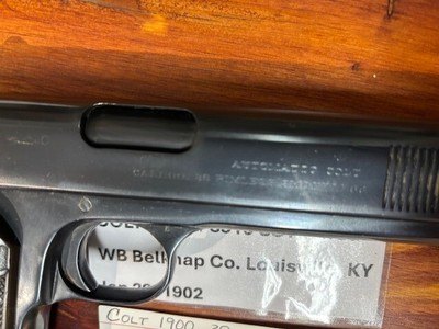 COLT 1900 38 automatic pistol mfg 1902 - Image 9 of 14