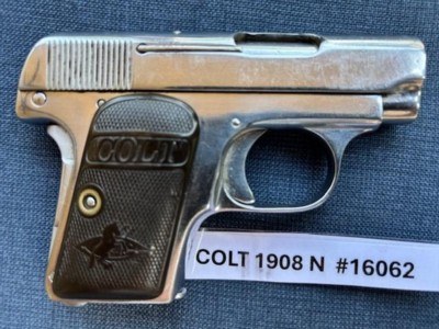 COLT 1908 Model N Nickel Vest Pocket 25 early - Image 4 of 9