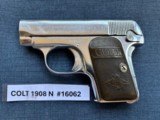 COLT 1908 Model N Nickel Vest Pocket 25 early - Image 1 of 9