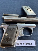 COLT 1908 Model N Nickel Vest Pocket 25 early - Image 6 of 9