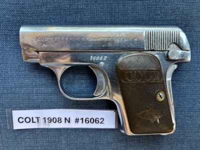 COLT 1908 Model N Nickel Vest Pocket 25 early - Image 2 of 9