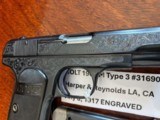 ENGRAVED COLT 1908 380 Model M Pocket Hammerless - Image 13 of 15
