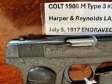 ENGRAVED COLT 1908 380 Model M Pocket Hammerless - Image 10 of 15