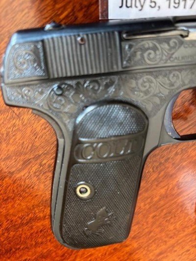 ENGRAVED COLT 1908 380 Model M Pocket Hammerless - Image 11 of 15