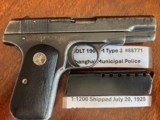 COLT 1908 SHANGHAI 380acp Model M - 1 of 15