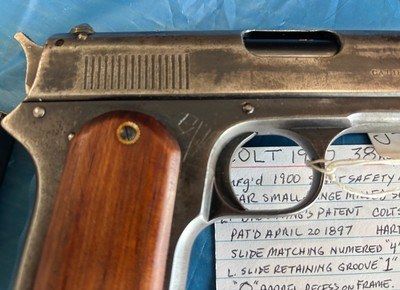 COLT 1900 First Year. Early serial number. Shipped to Browning - Image 5 of 13