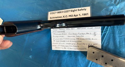 COLT 1900 Auto Sight Safety 38acp w Letter RARE - Image 12 of 15