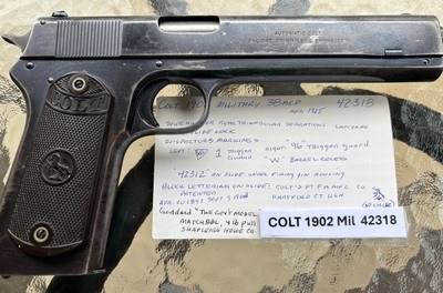 COLT 1902 Military 38 auto Special Order - Image 5 of 14