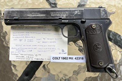 COLT 1902 Military 38 auto Special Order - Image 2 of 14