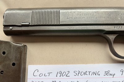 COLT 1902 Sporting 38 auto Rare variation - Image 2 of 15