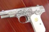 Colt 1908,380 auto,Master engraved by S.Leis,made in 1915 - 1 of 4