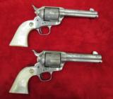 Colt .45 Single Action Army 3rd Generation Pair Identical with Consecutive Serial Numbers - 1 of 15