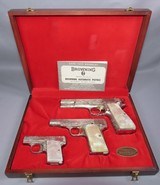 Set of 3 Browning Belgium Renaissance Pistols