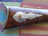 fantastic 50 cal hawkins percussion plains rifle made and engraved by James H Tawney - 1 of 13