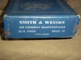 S&WFACTORY .38 COMBAT MASTERPIECE MODEL 15 BOX 4 INCH BARREL BLUE FINISH - 6 of 7