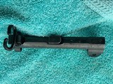 USGI MILITARY M1 GARAND WIDE BASE GAS CYLINDER W/SLING SWIVEL & FRONT SIGHT, BROKEN SHELL EXTRACTOR