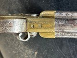 18TH CENTURY BRITISH 70 BORE THREE (3) BARRELED (STEEL) FLINTLOCK BOX LOCK PISTOL C&R - 7 of 7