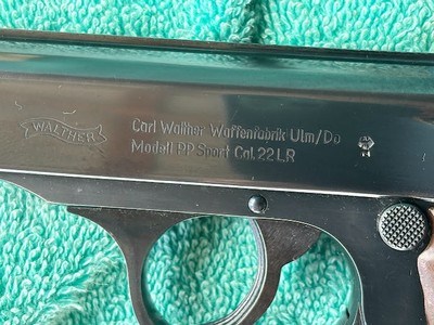 WALTHER PP SPORT .22 CAL COMPETITION/TARGET WITH THREADED BARREL - Image 9 of 12