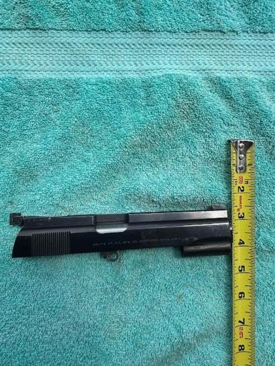 VINTAGE COLT GOV MODEL .45 CAL AUTO TARGET SLIDE "BO MAR" SIGHT, COLT BARREL - Image 2 of 10