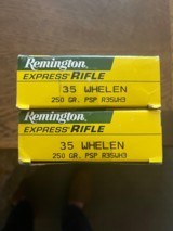 Remington 35 Whelen Ammo 250 Grain Pointed Soft Point Core Lokt