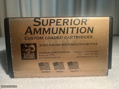 Superior Ammunition
35 Whelen
280 Grain
Swift A Frame
