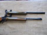 Thompson Contender LEFT HAND rifle 2 bbl. set - 204 Ruger w/Buehler bases & rings - 22 Hornet w/Warne bases & rings - 11 of 12