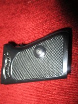 Walther PPK/S 380 ACP wrap - around checkered black plastic grips - 3 of 4