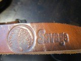 Savage 1" sling screw-tight swivels (1950's original) thick leather - 3 of 7
