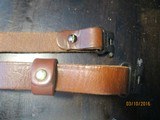 Savage 1" sling screw-tight swivels (1950's original) thick leather - 7 of 7