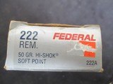 Federal Classic 222 Remington 50 gr. Hi-Shock SP - 2 of 2