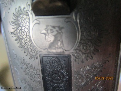 Adamy Gerbruder Jagdwaffen, Chancellor - highest grade to Custom Outfitters 1968,20ga hidden detatchable sidelock, full coverage Bolino gamescenes - Image 14 of 24