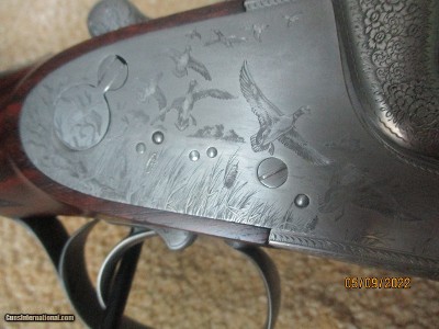 Adamy Gerbruder Jagdwaffen, Chancellor - highest grade to Custom Outfitters 1968,20ga hidden detatchable sidelock, full coverage Bolino gamescenes - Image 5 of 24