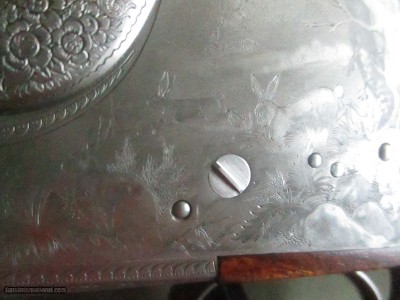 Adamy Gerbruder Jagdwaffen, Chancellor - highest grade to Custom Outfitters 1968,20ga hidden detatchable sidelock, full coverage Bolino gamescenes - Image 16 of 24